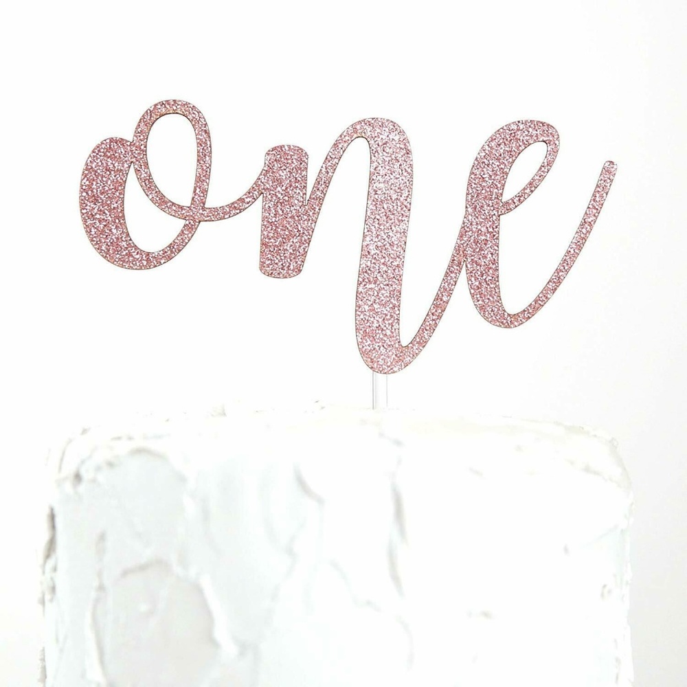 NANASUKO 1st Birthday Cake Topper -Double Sided Ba